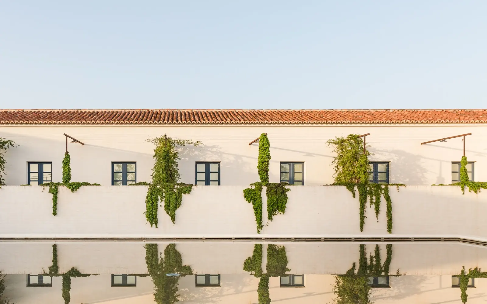 Courtyard reflecting pool at São Lourenço do Barrocal, Alentejo