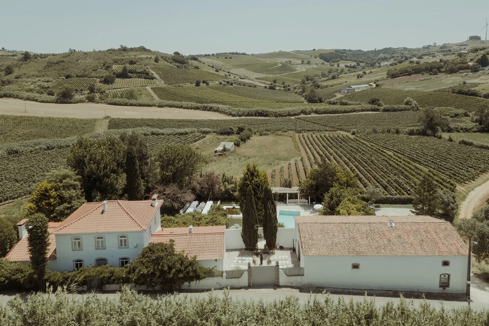 The garden, mid-afternoon at Casa Sacoto near Lisbon