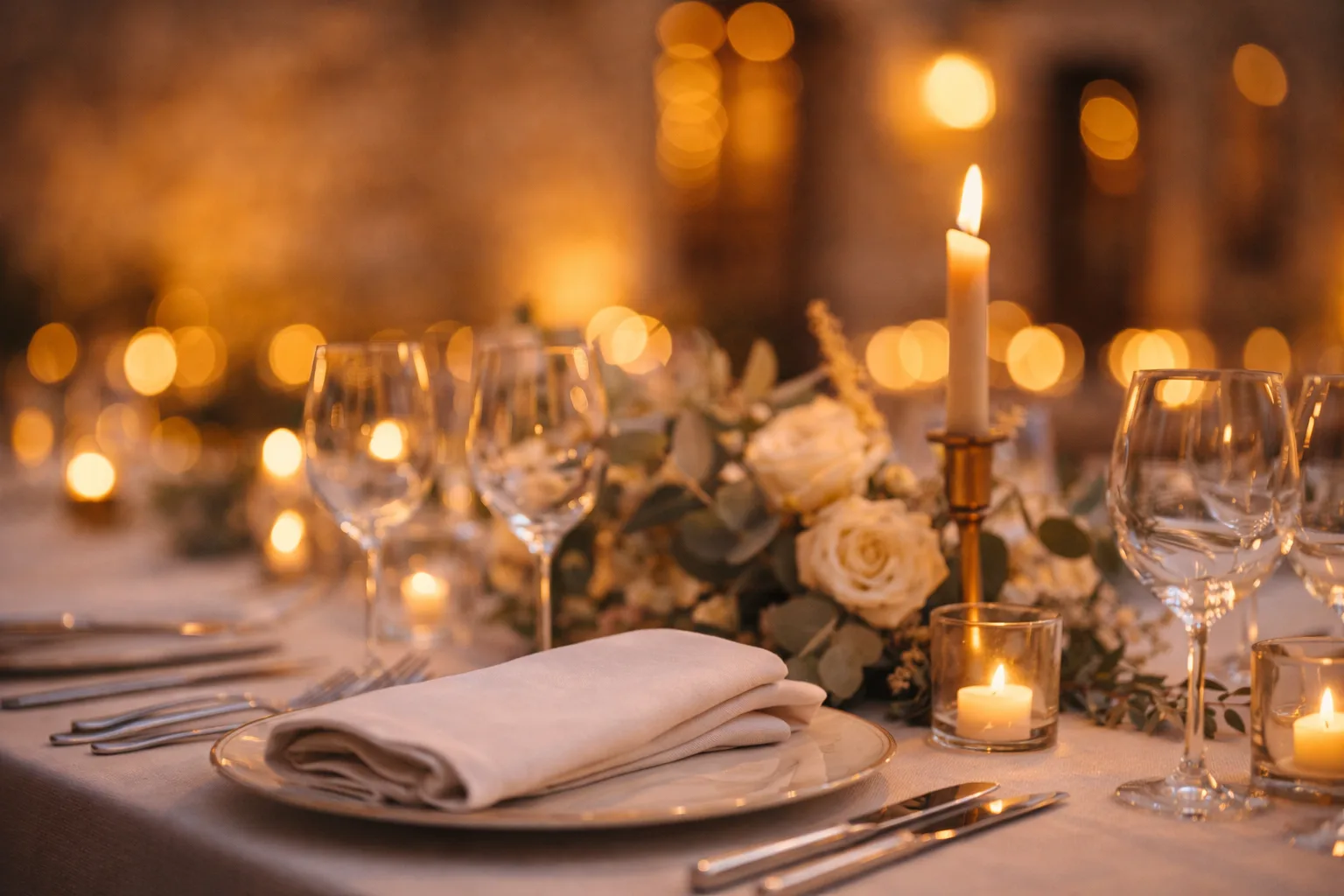 Jantar e catering no palácio