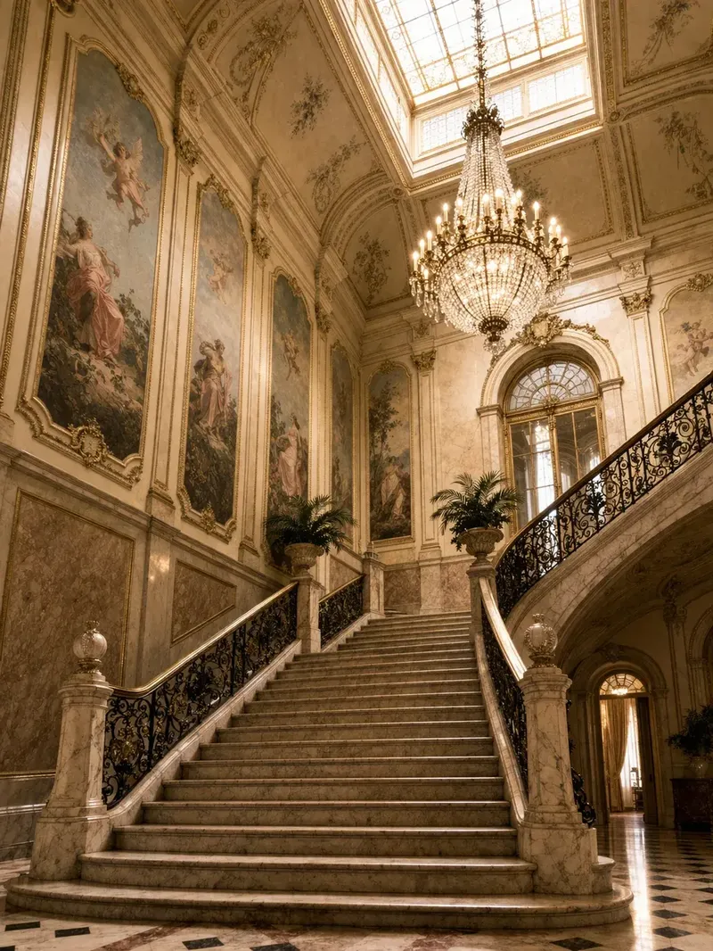Interiores do hotel de Seteais e alojamento dos convidados