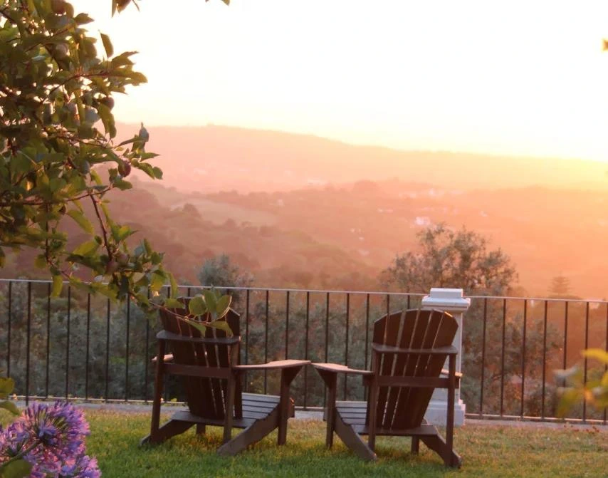 The Panorama Terrace at Quinta da Bella Vista with the Sintra valley view