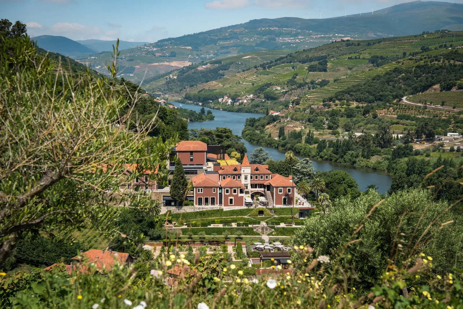The Six Senses Douro Valley property and quinta on the Douro hillside, UNESCO Douro