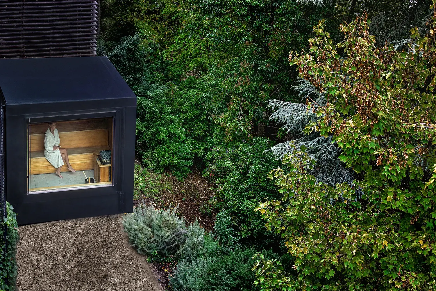 Panoramic sauna at the lip of the valley at Six Senses Douro Valley, UNESCO Douro